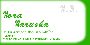 nora maruska business card